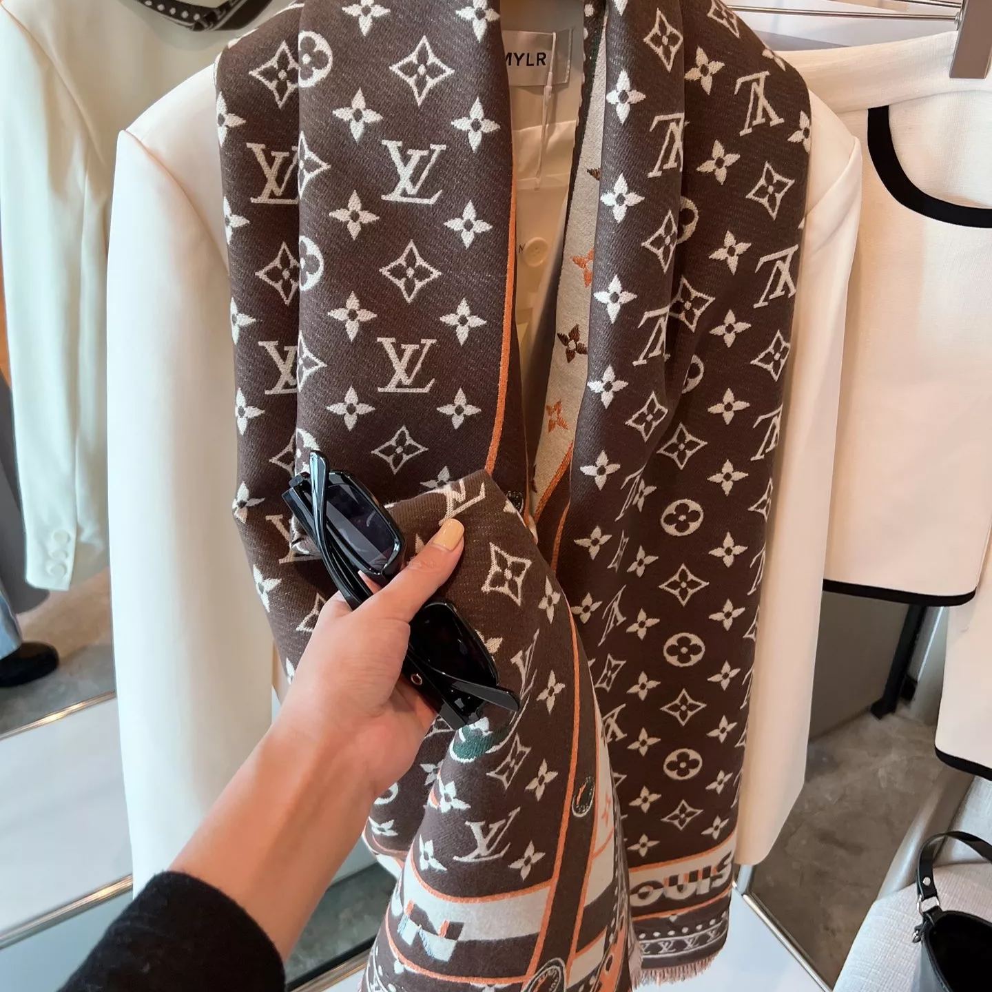 On-trend Full Monogram Cashmere Scarf Shawl mysite