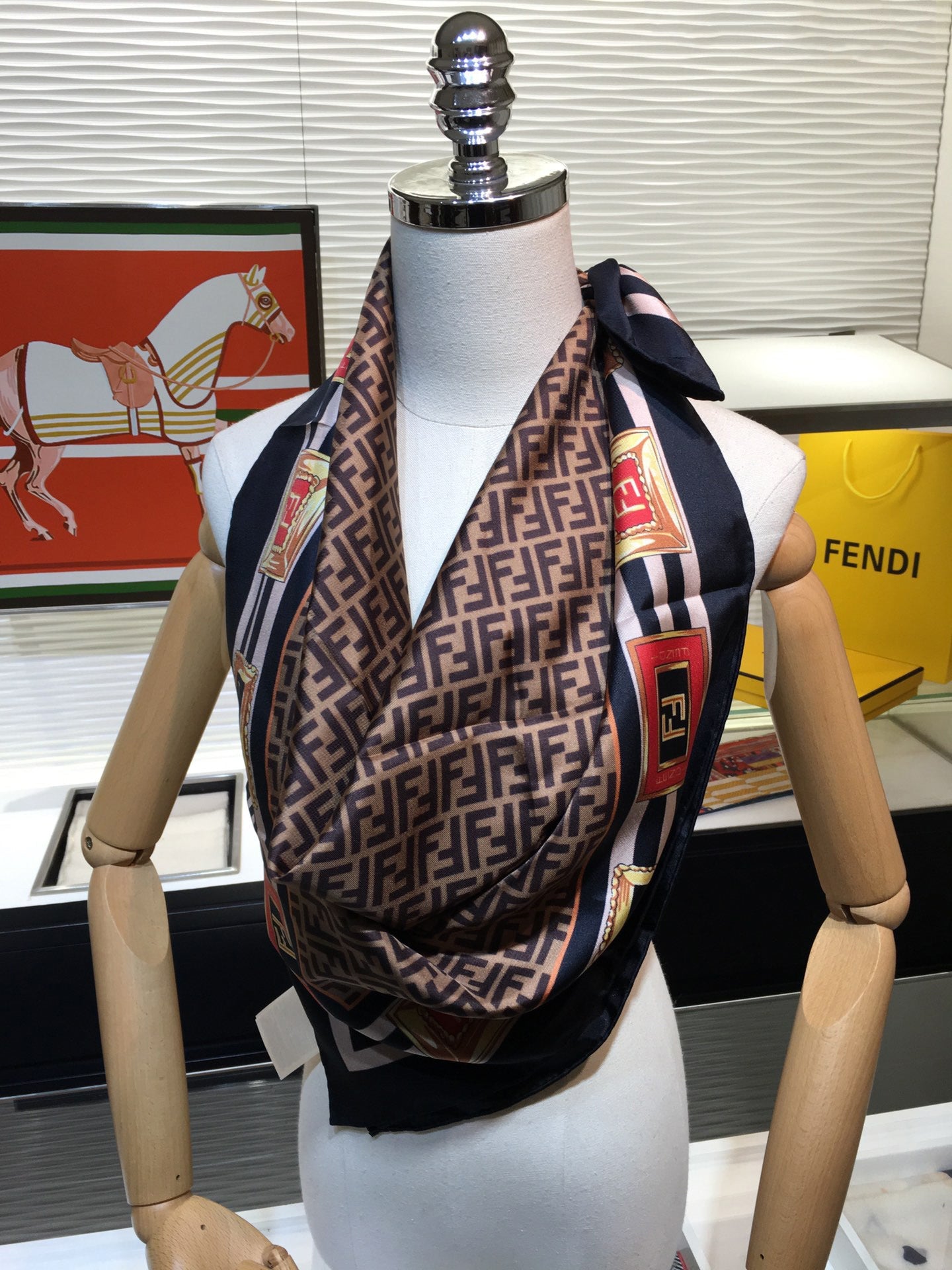 Emblem Print Square Scarf mysite
