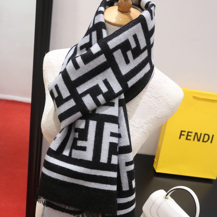 Unisex F Letter Double-sided Scarf mysite