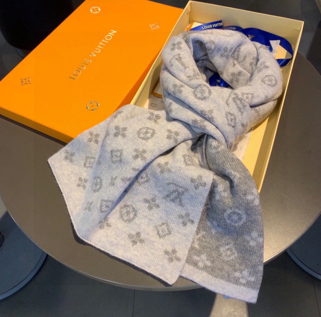 Monogram Elements Jacquard Knitted Scarf mysite
