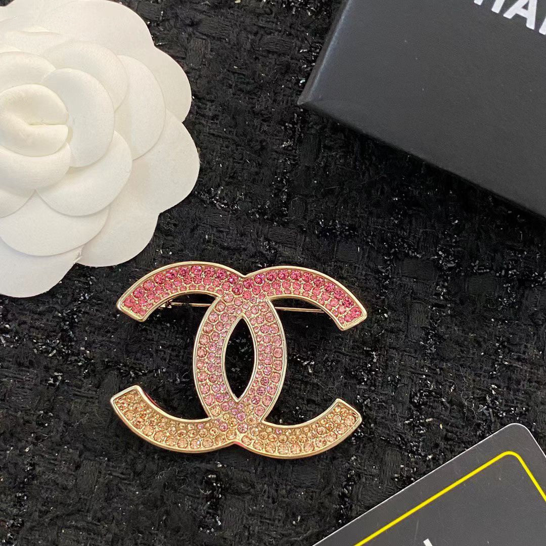 Gradient Pink Rhinestone Brooch mysite