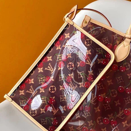 LV x TM OnTheGo GM Brown Beige Monogram Cherry Crystal & Cowhide mysite