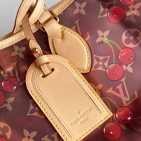 LV x TM OnTheGo GM Brown Beige Monogram Cherry Crystal & Cowhide mysite