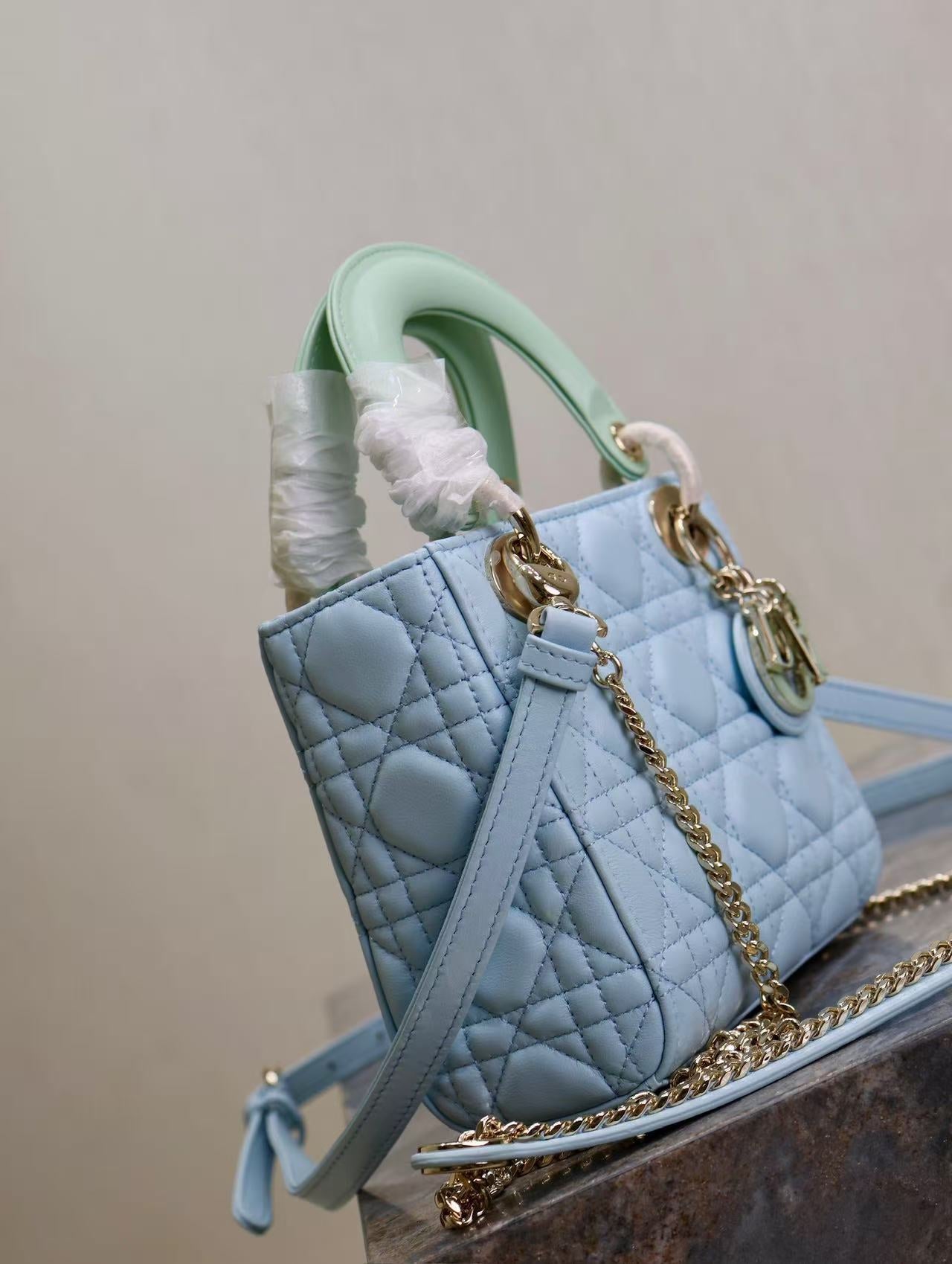 CD Mini Lady 17 Light Blue Mint Lambskin mysite