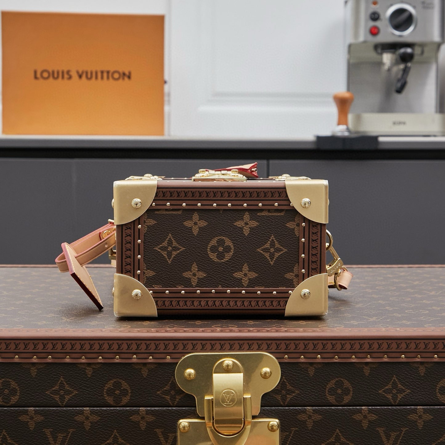 MINI RECTANGLE TRUNK 17 IN BROWN MONOGRAM CANVAS mysite