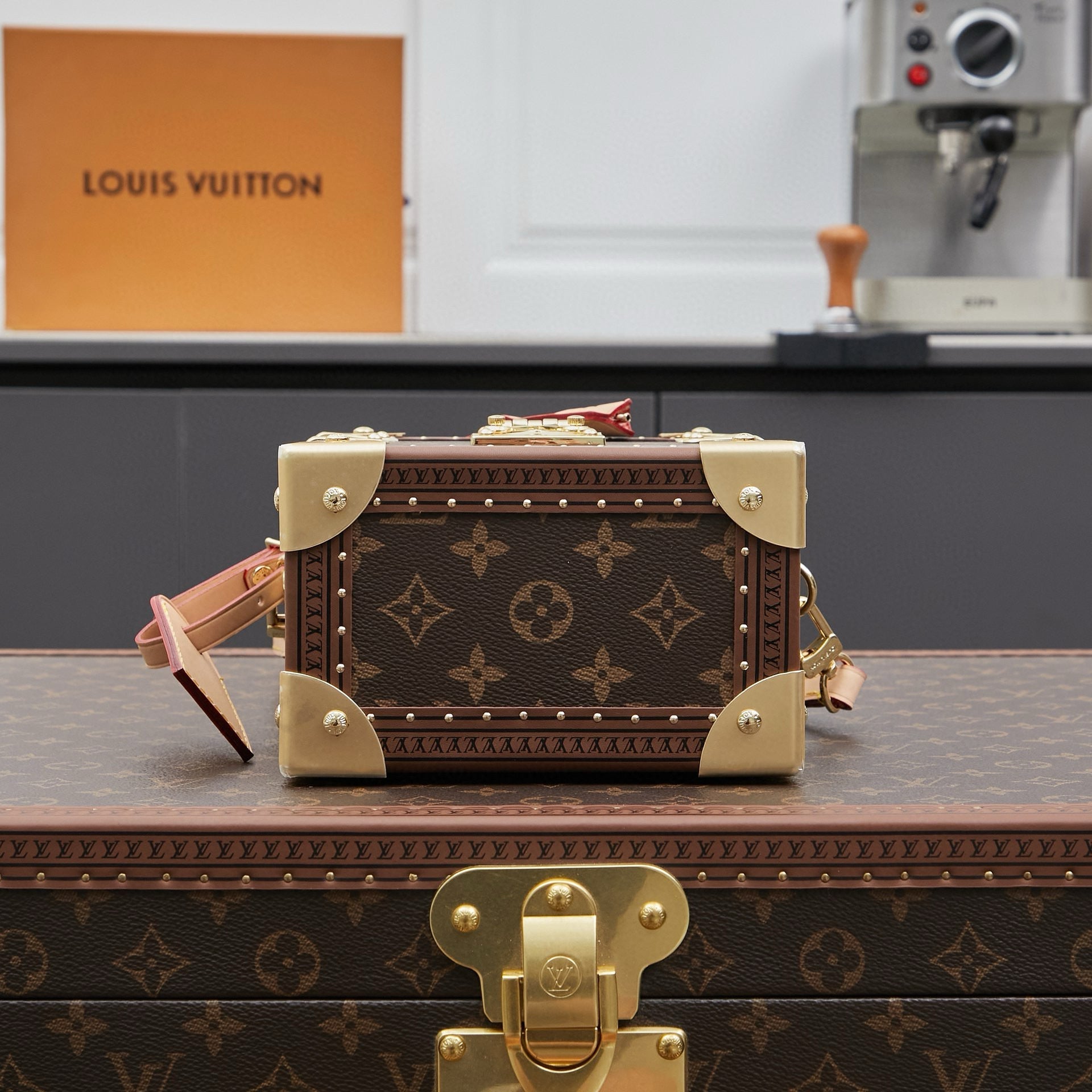 MINI RECTANGLE TRUNK 17 IN BROWN MONOGRAM CANVAS mysite