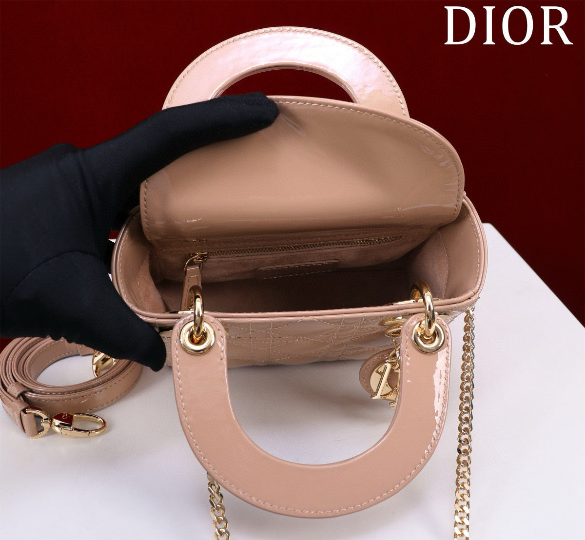 Mini Lady 17 My ABC Light Pink Patent Calfskin mysite