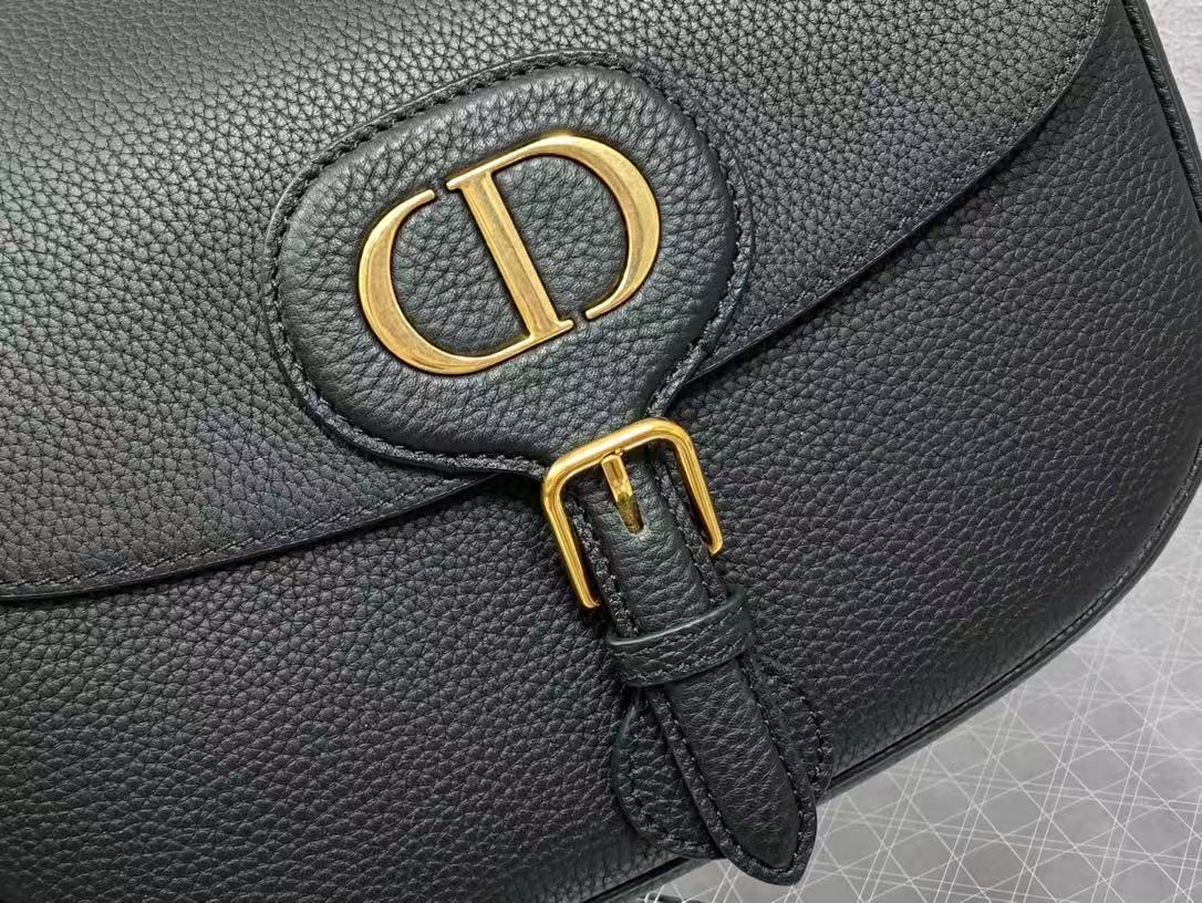 CD Bobby Bag Black Pebbled Leather Gold Hardware mysite