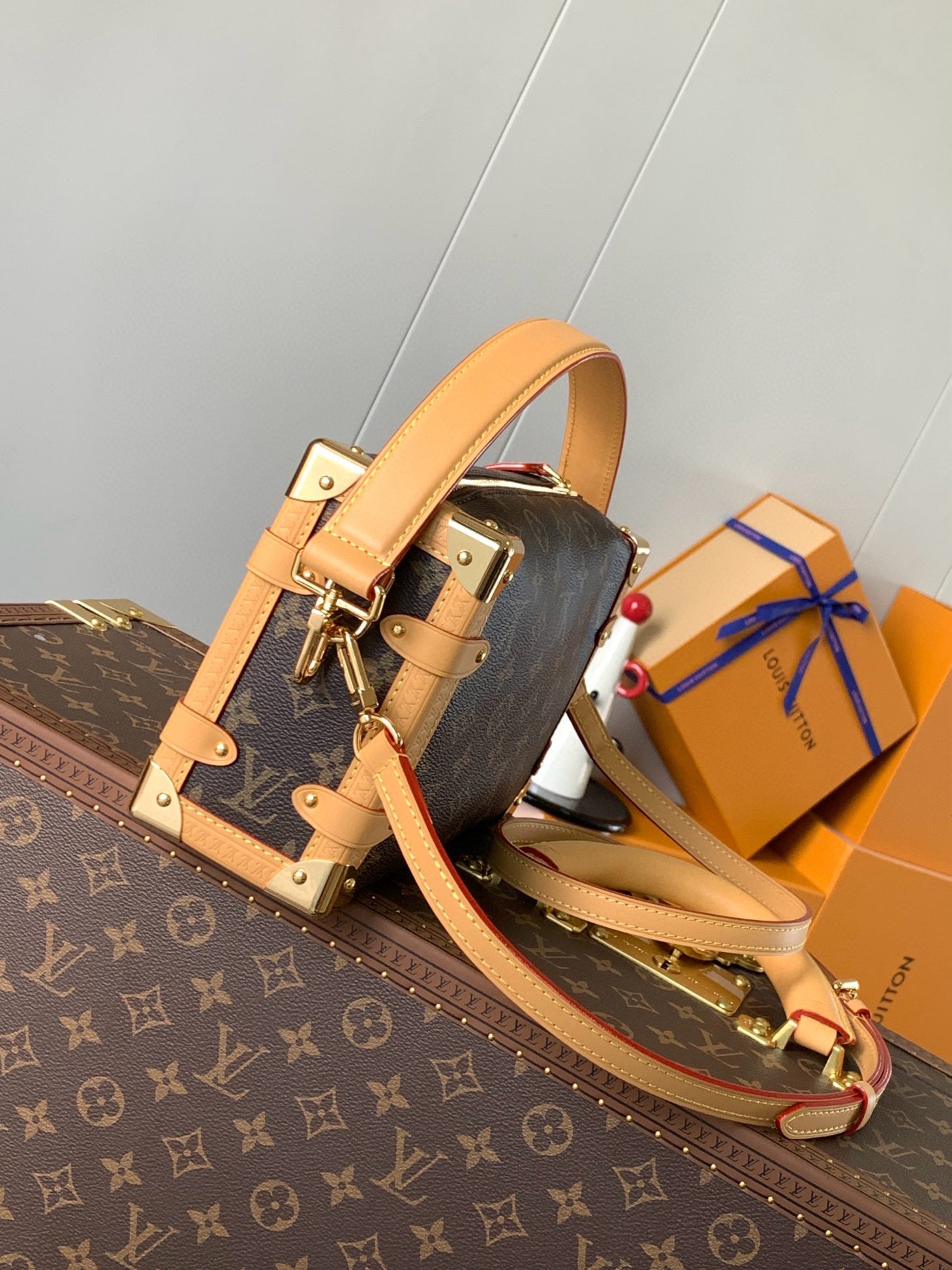 LV Pico Side Trunk 21cm Brown Monogram Coated Canvas mysite