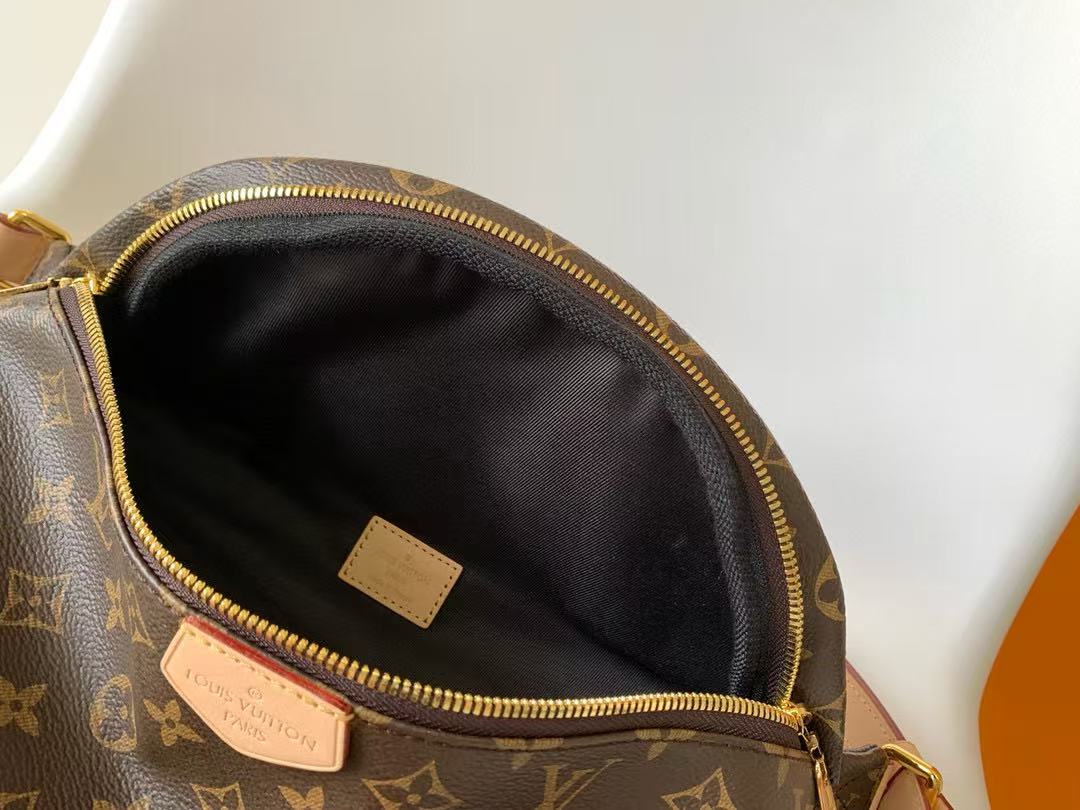 Louis Vuitton Monogram Bumbag Brown Beige Leather Canvas mysite