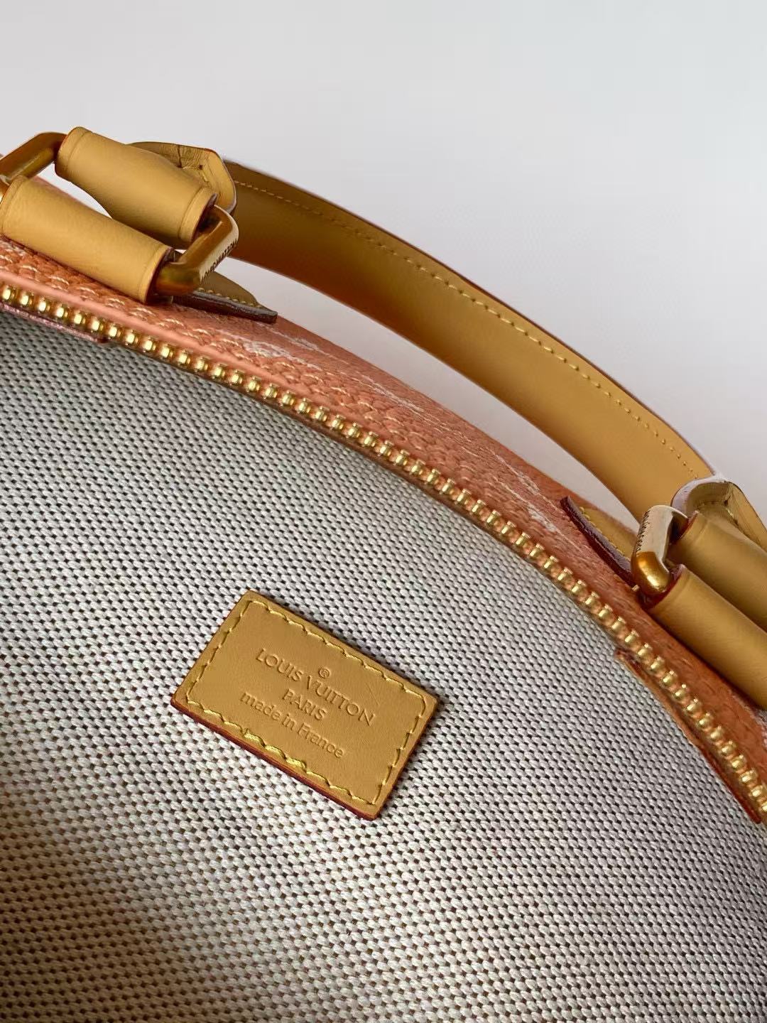 Speedy P9 Bandoulière 40 Handbag Orange White Cowhide mysite