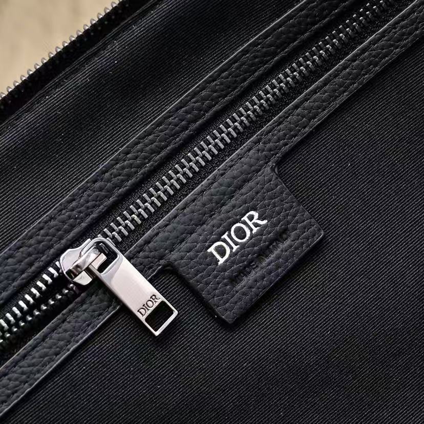 Weekender 40 Dior Oblique Jacquard Black Grained Calfskin Frabic