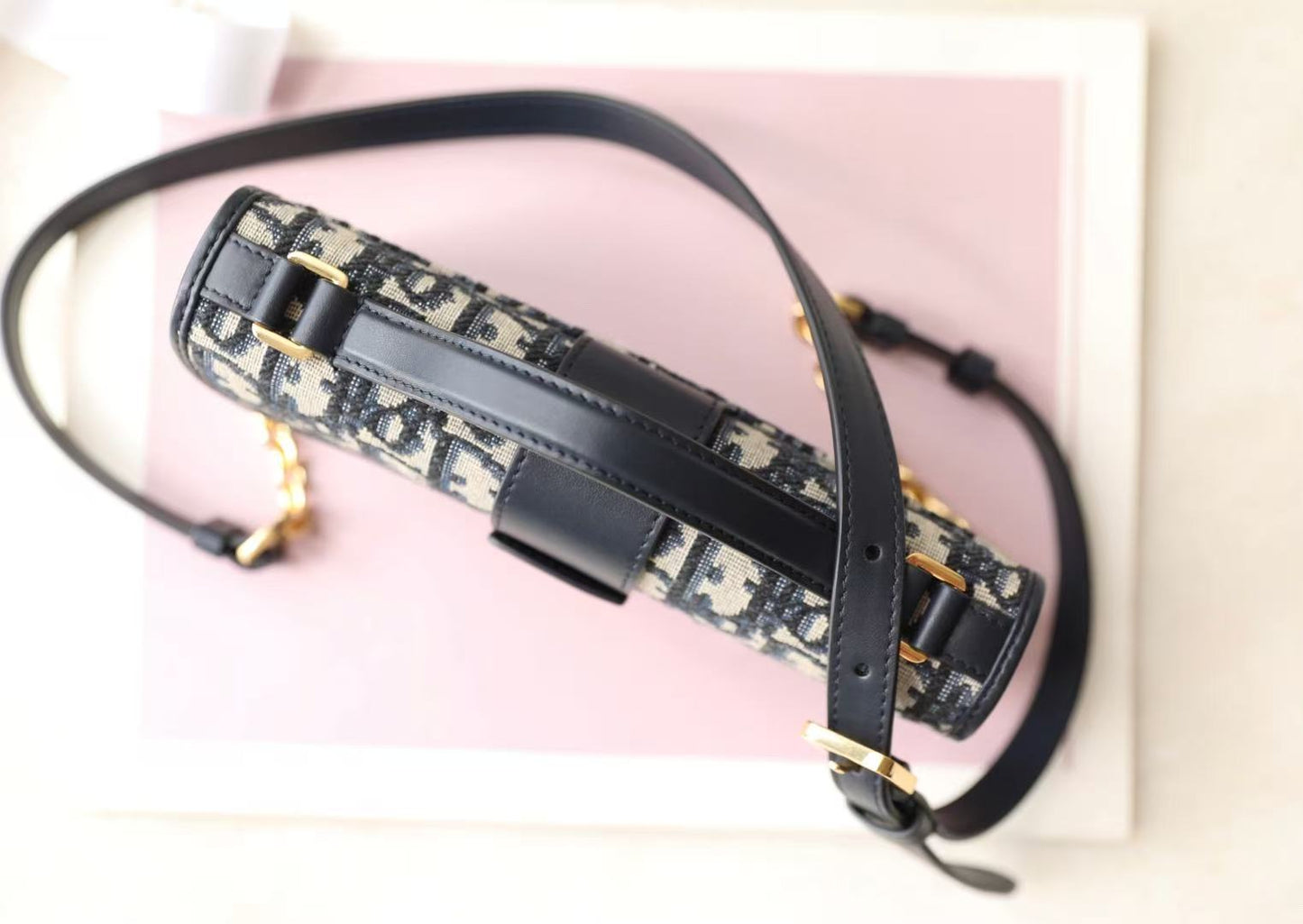 Dior Miss Montaigne Bag 20cm  Black Canvas Calfskin mysite