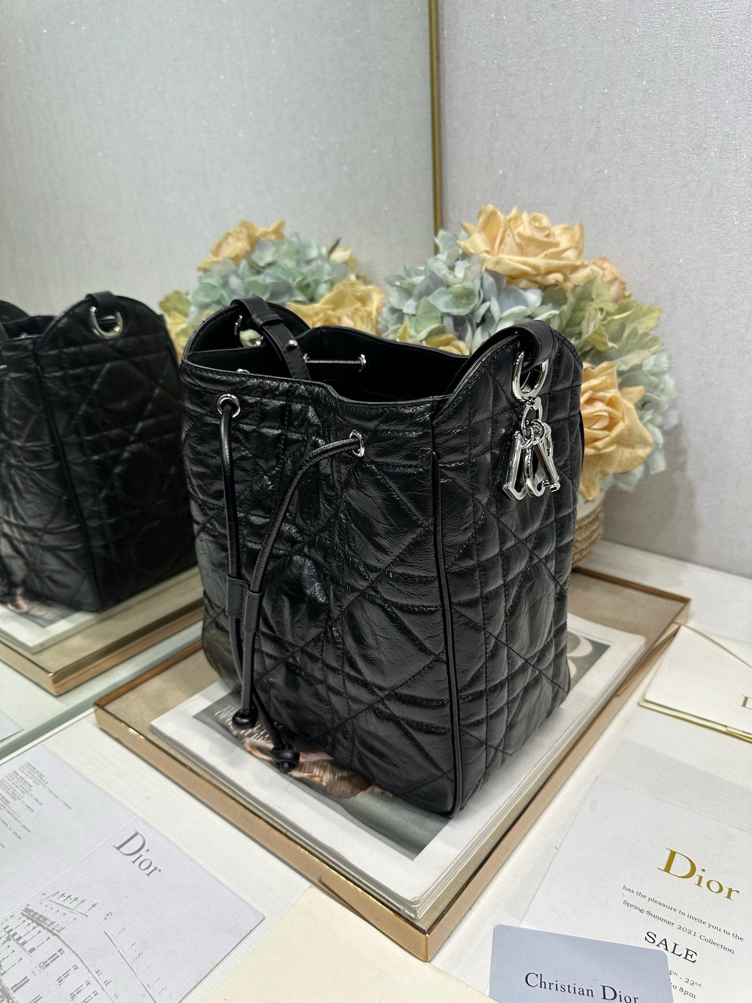 CD D-Motion Bag Macrocannage Lambskin Cafskin mysite