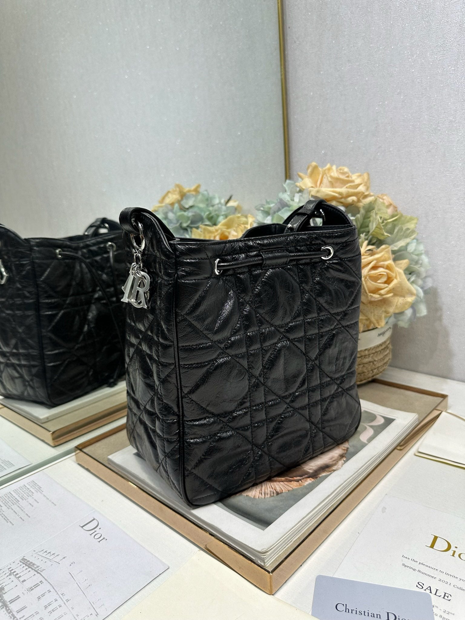 CD D-Motion Bag Macrocannage Lambskin Cafskin mysite