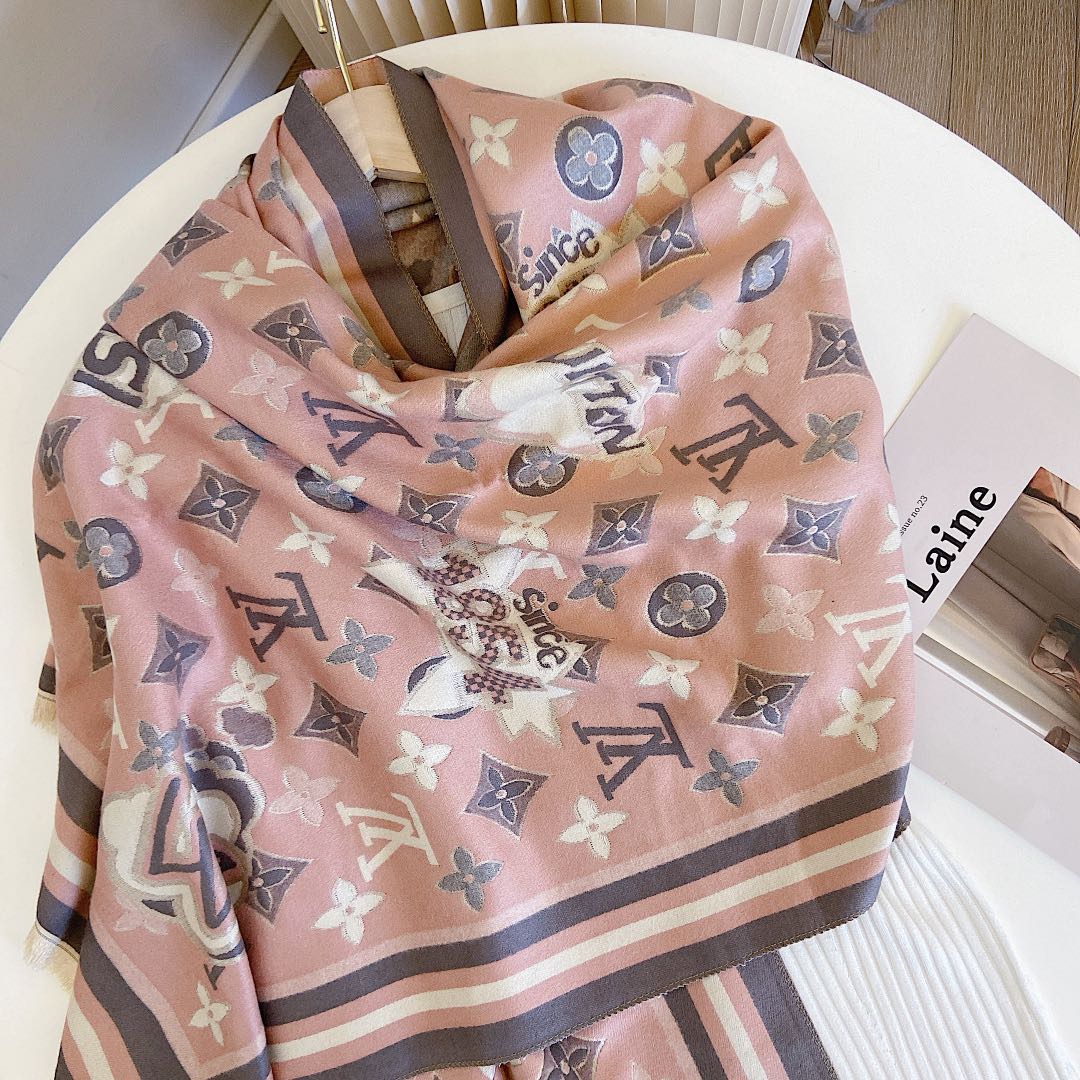 Statement Monogram Jacquard Scarf Shawl mysite
