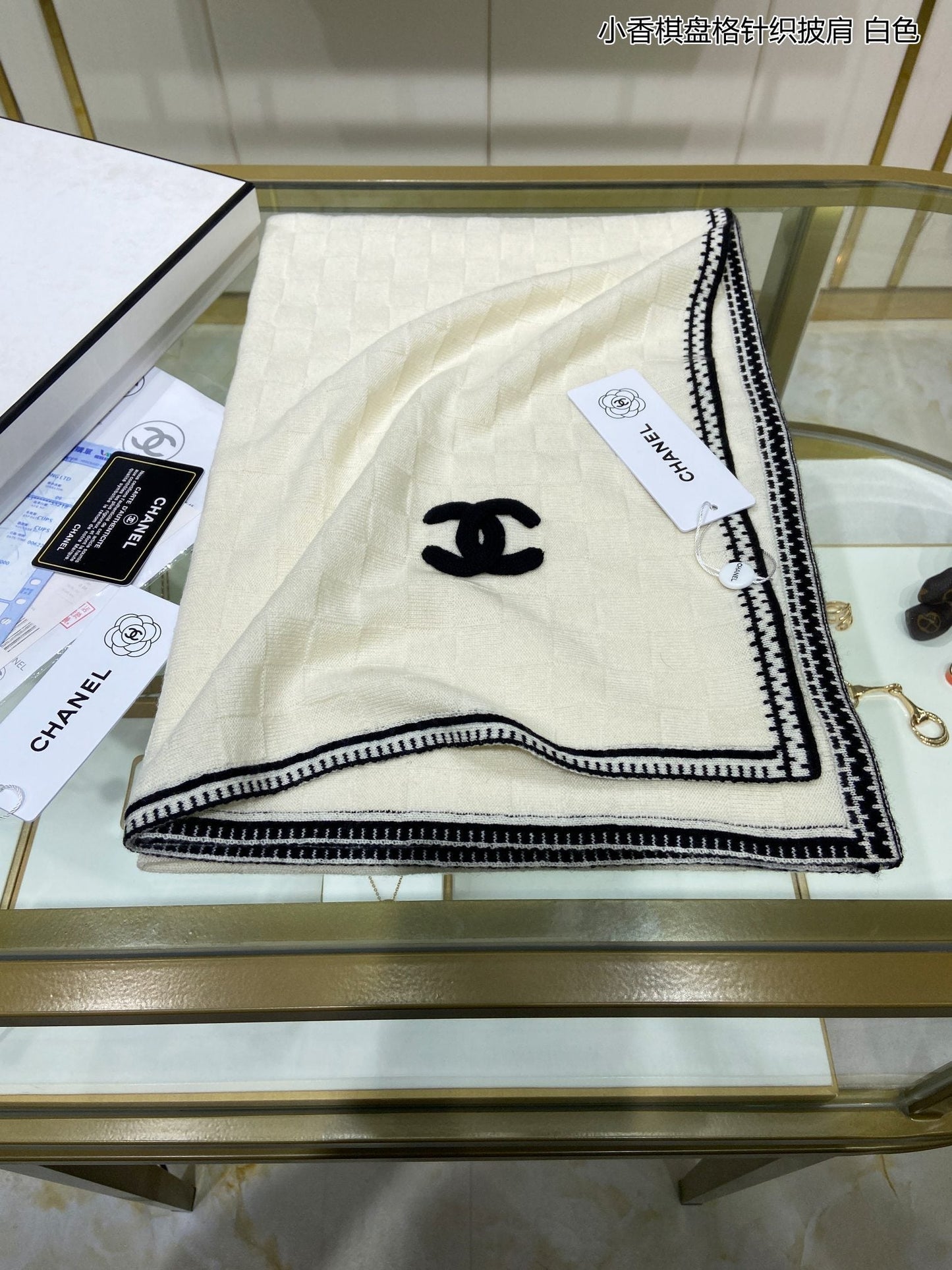 Creamy white 100% cashmere scarf mysite