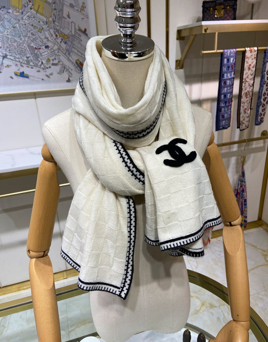 Creamy white 100% cashmere scarf mysite