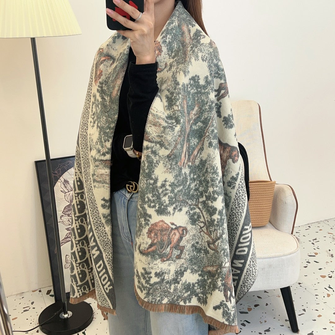 Animal Forest Cashmere Shawl-Scarf mysite