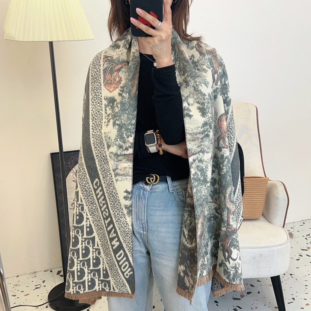 Animal Forest Cashmere Shawl-Scarf mysite