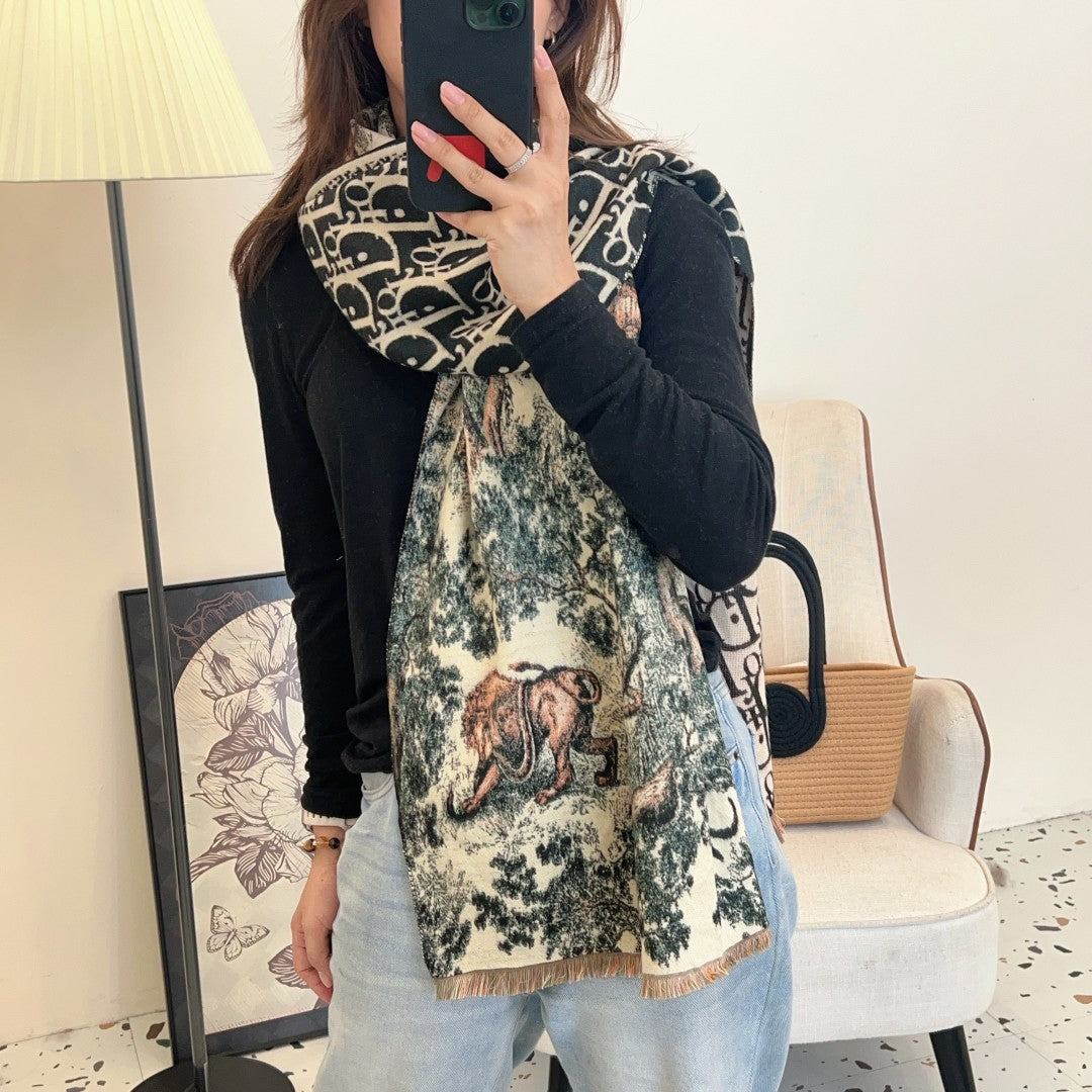 Animal Forest Cashmere Shawl-Scarf mysite