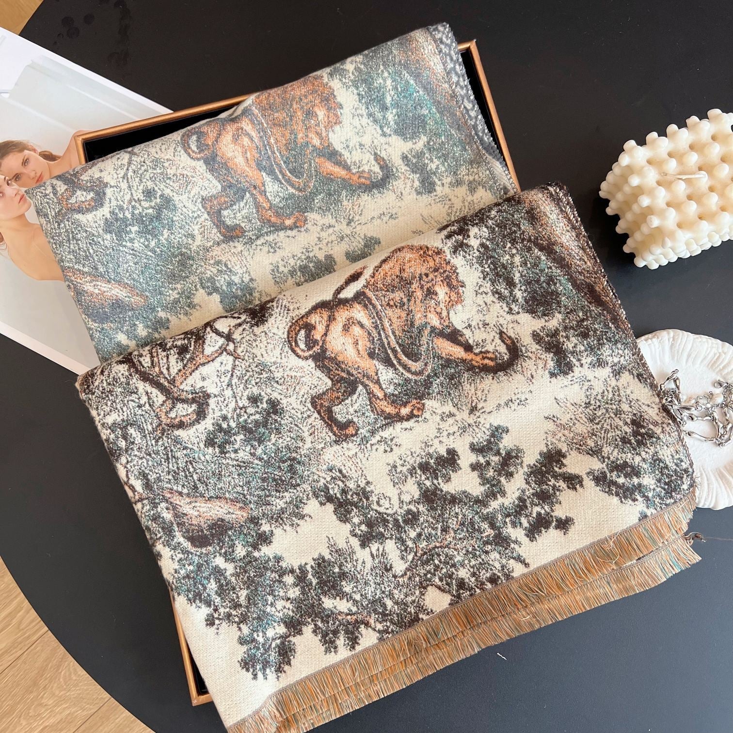 Animal Forest Cashmere Shawl-Scarf mysite