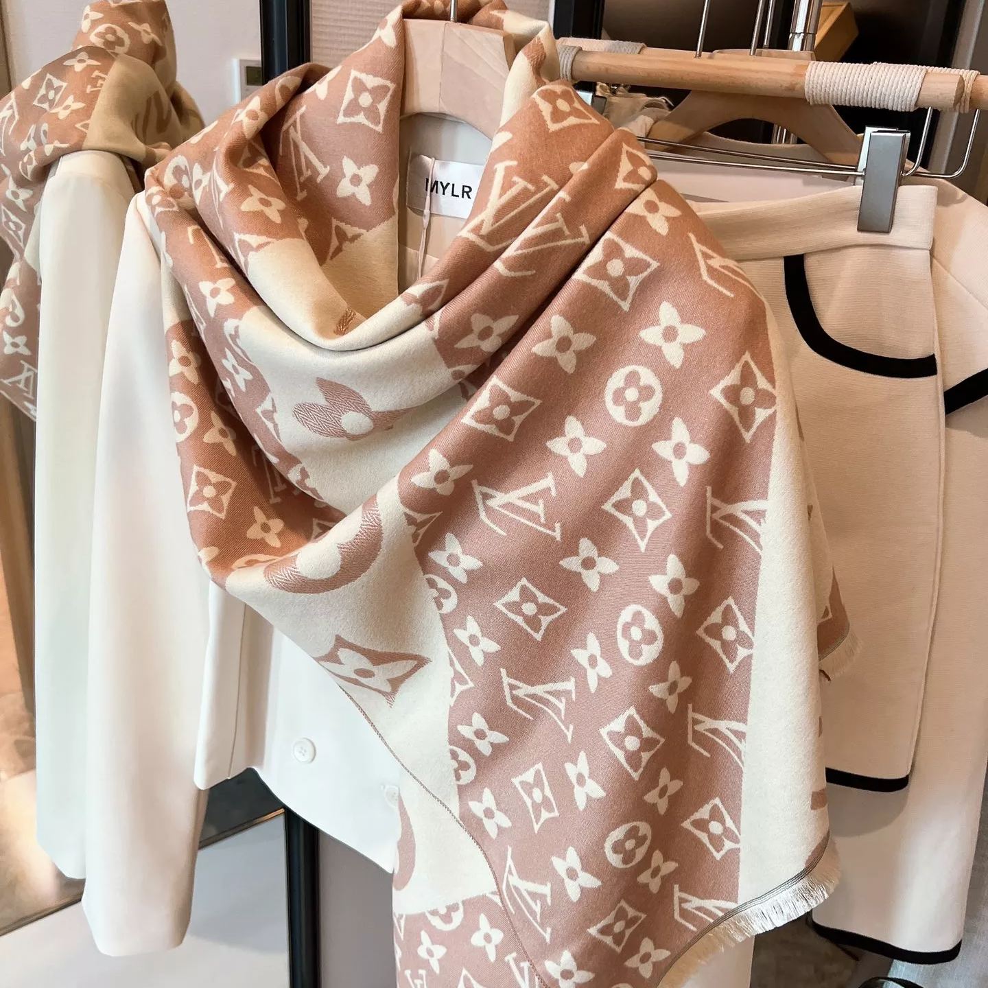 Versatile Logomania Cashmere Scarf Shawl mysite