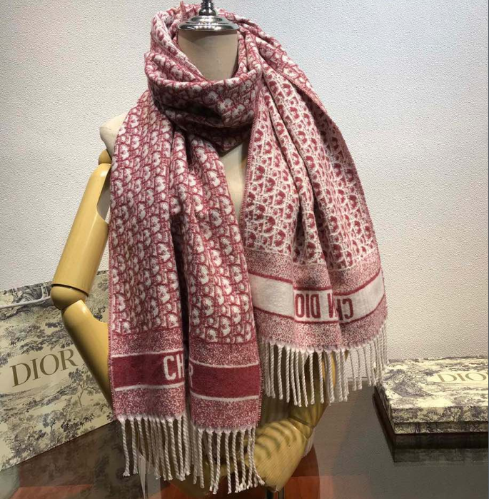 Versatile Monogram Jacquard Fringe Scarf mysite