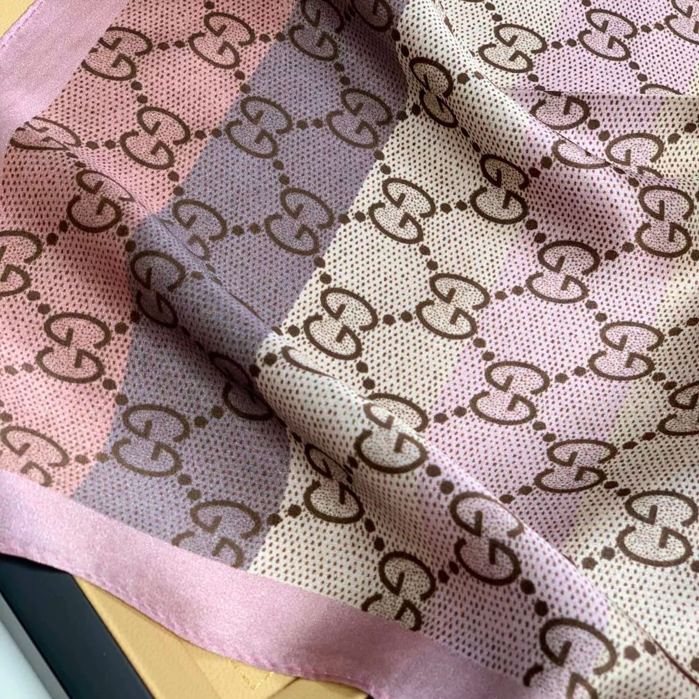 Multicolor Monogram Letter Square Scarf mysite