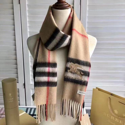 Classic Check Fringed Cashmere Scarf mysite