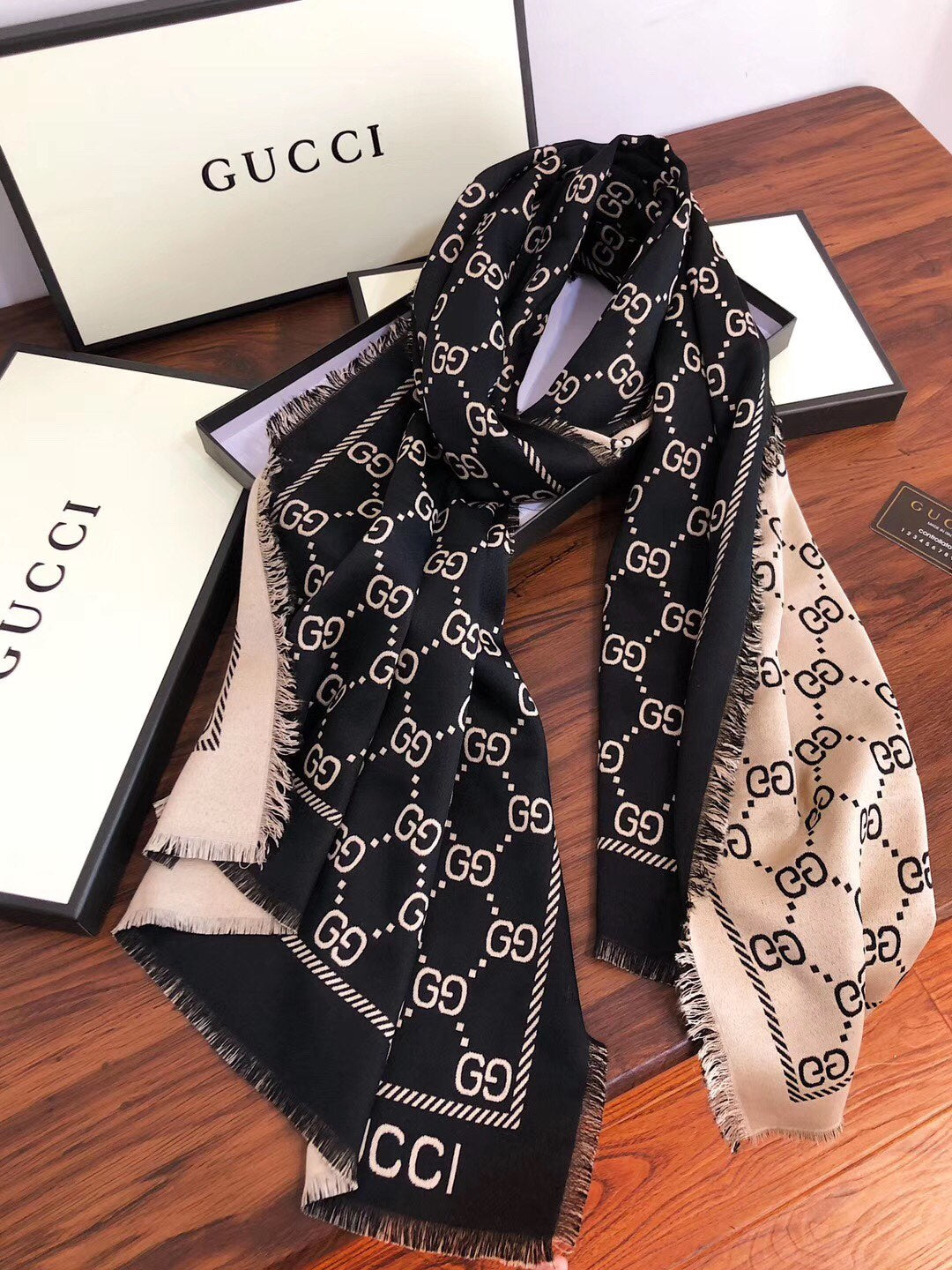 Small Broken Edges Jacquard Scarf Shawl mysite