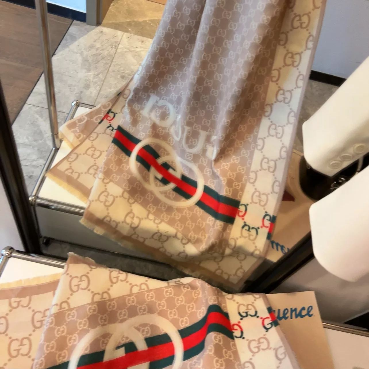 Color Block Logo Jacquard Cashmere Scarf mysite