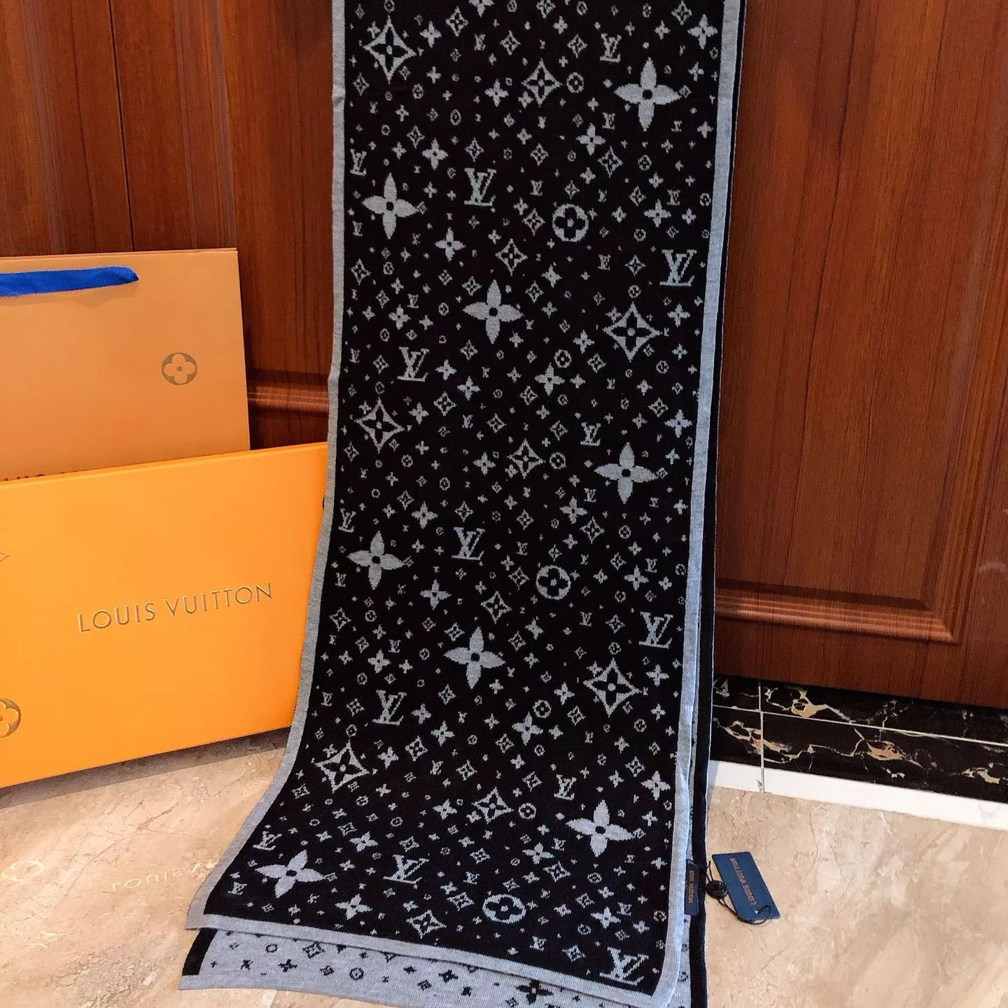 Classic Monogram Cashmere Jacquard Knit Scarf mysite