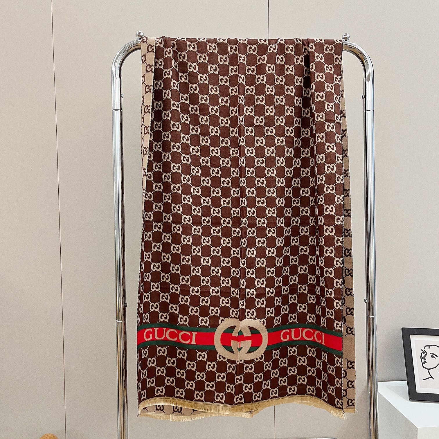 Classic Full Logo Jacquard Warm Scarf Shawl mysite
