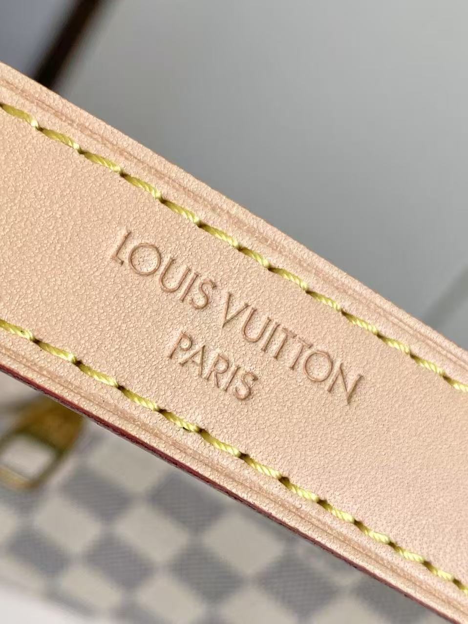 Slouchy PM 33cm Black White Damier Azur Coated Canvas & Cowhide mysite