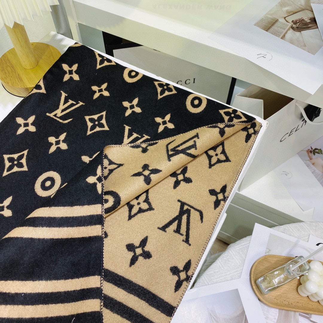 Cashmere Letter Jacquard Scarf Shawl mysite