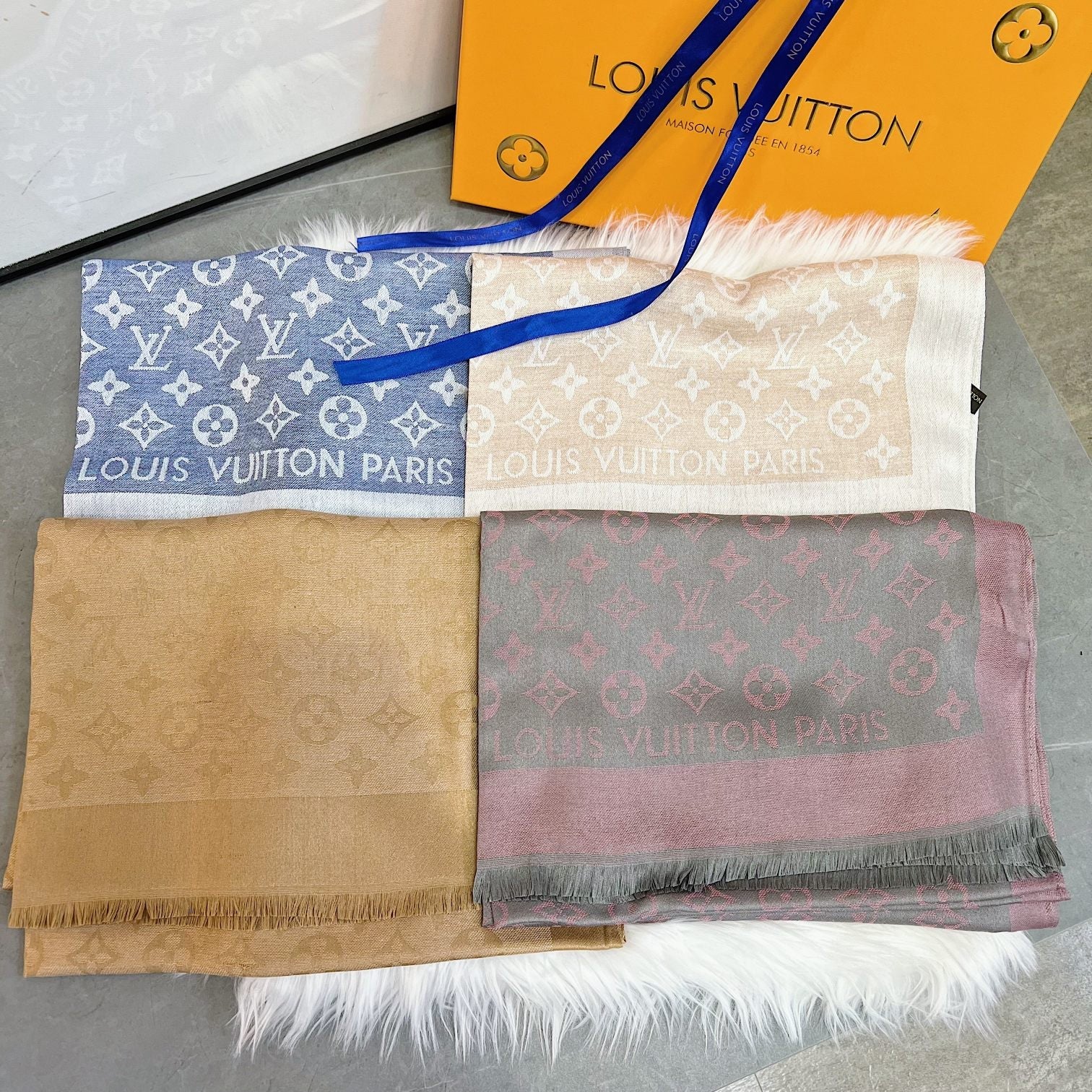 Silk Satin Fringe Monogram Scarf Shawl mysite