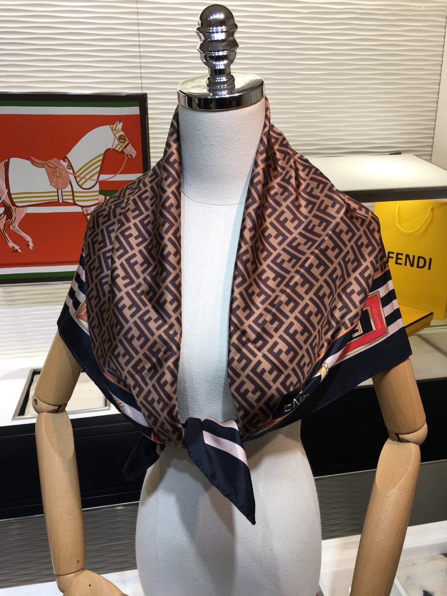 Emblem Print Square Scarf mysite