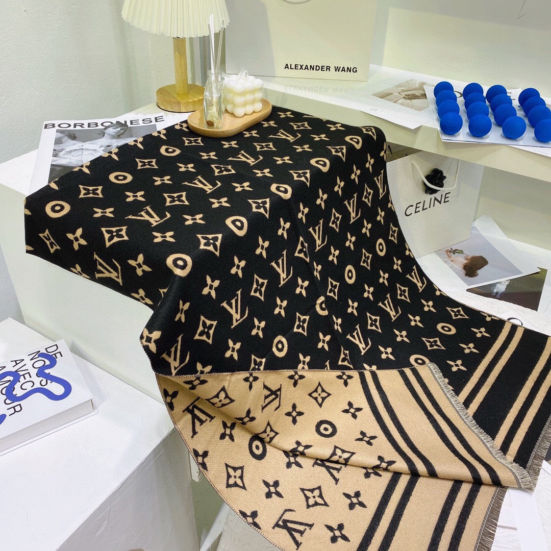 Cashmere Letter Jacquard Scarf Shawl mysite