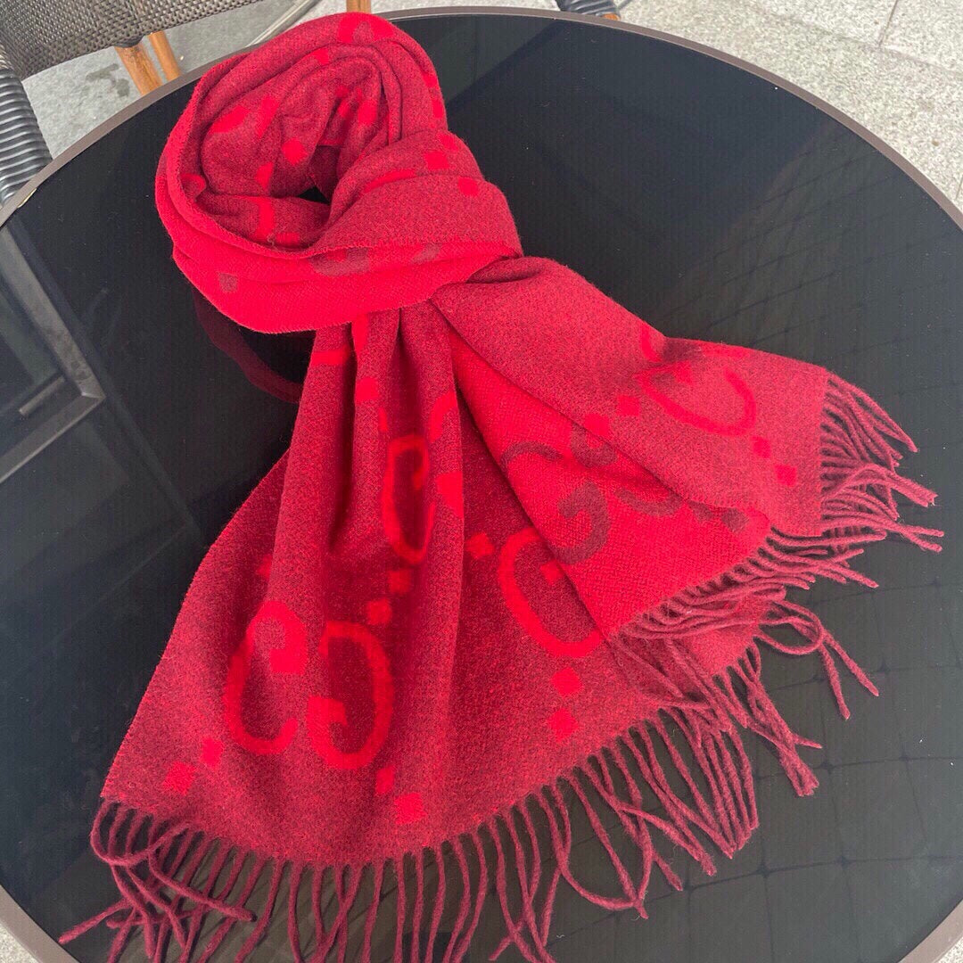 Classic Large Letter Jacquard Cashmere Scarf mysite
