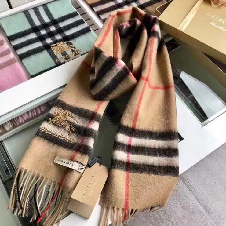 Classic Check Fringed Cashmere Scarf mysite