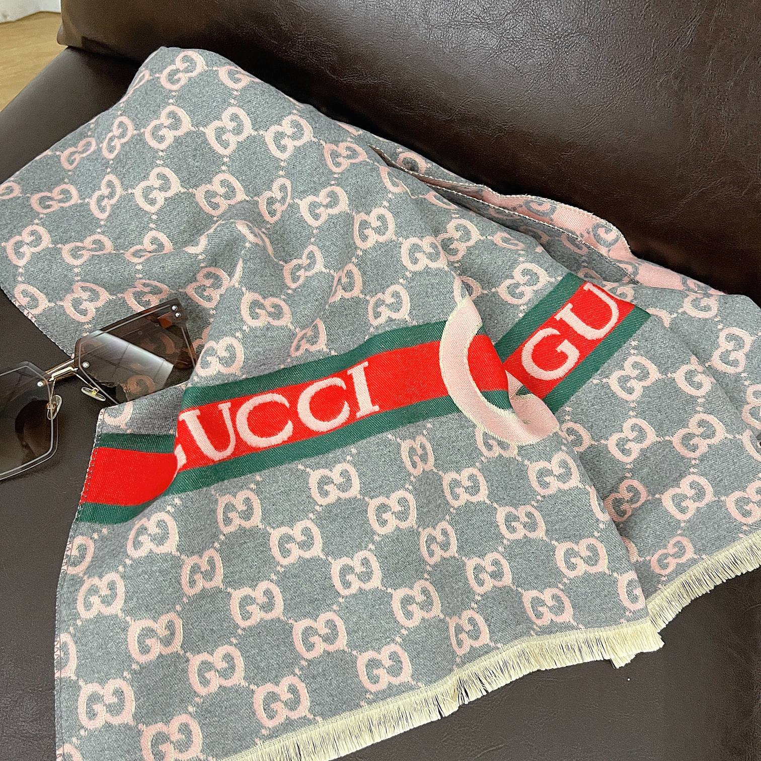 Classic Full Logo Jacquard Warm Scarf Shawl mysite