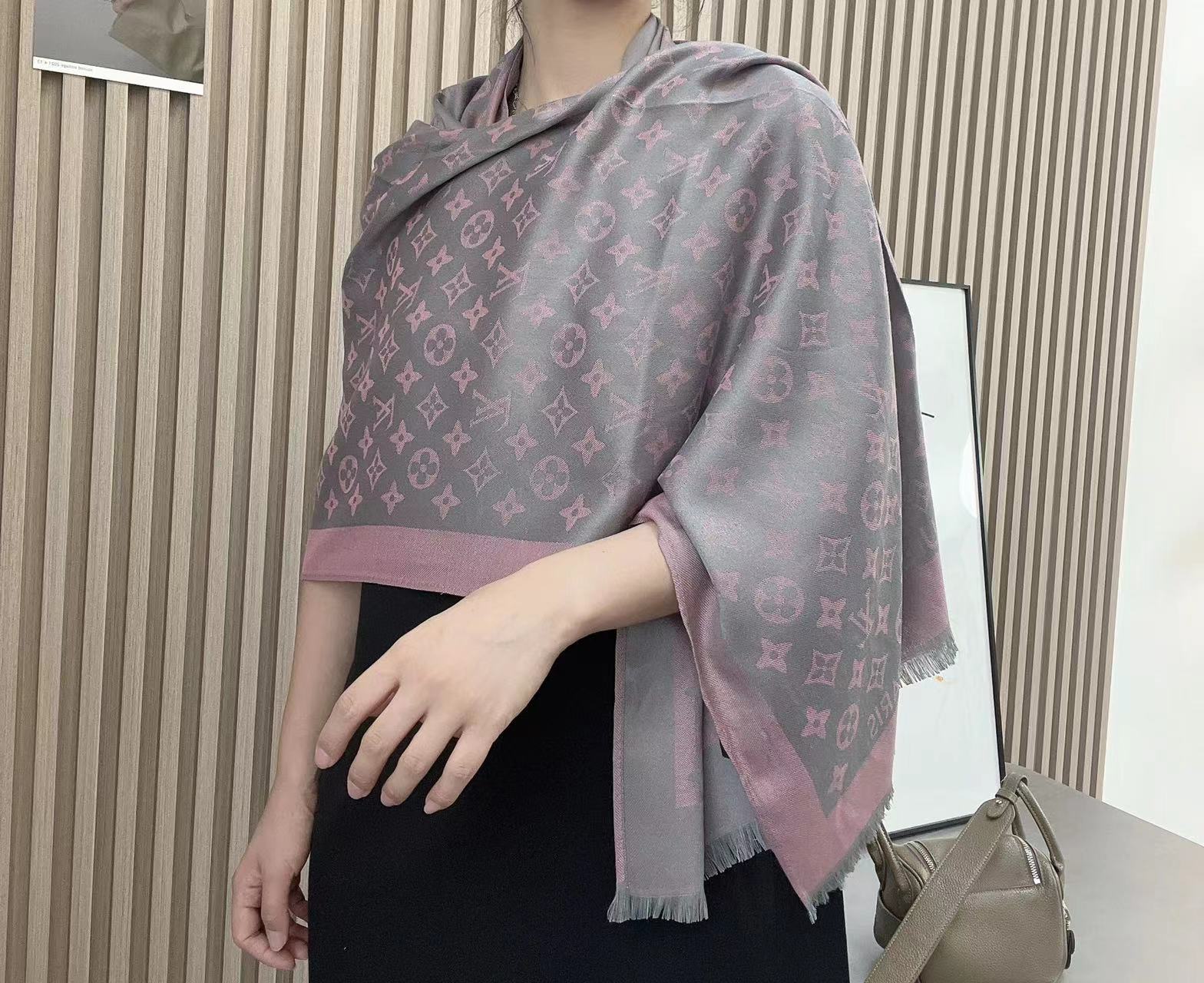 Silk Satin Fringe Monogram Scarf Shawl mysite