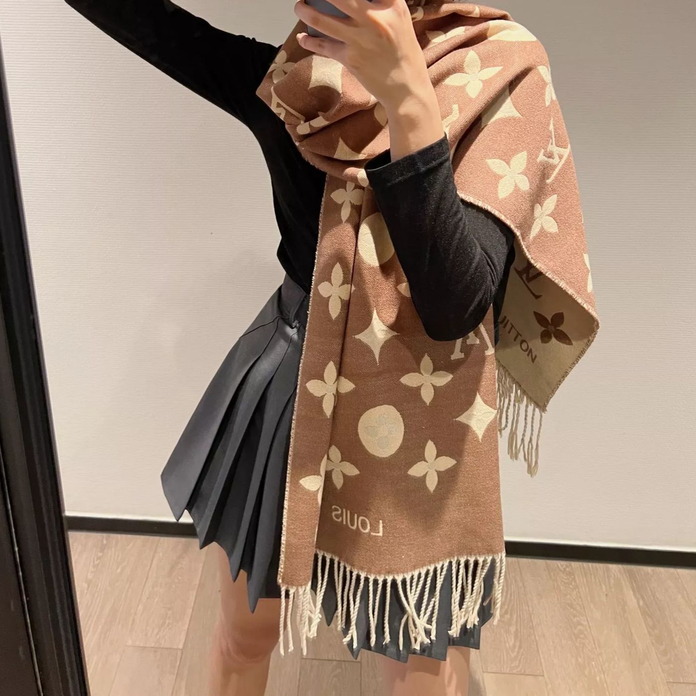 Wild At Heart Series Monogram Fringe Scarf Shawl mysite