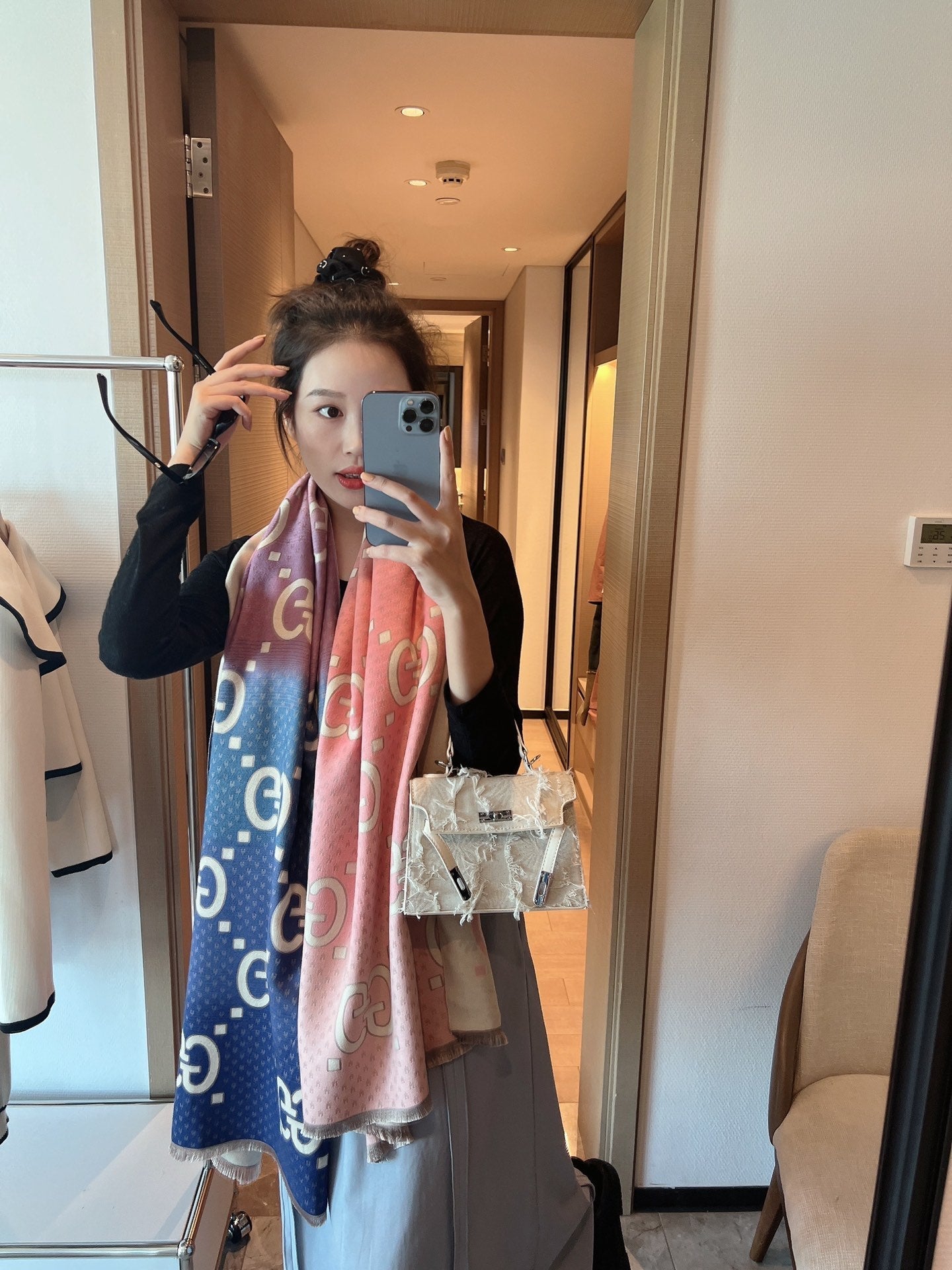 Individual Gradient Cashmere Scarf Shawl mysite
