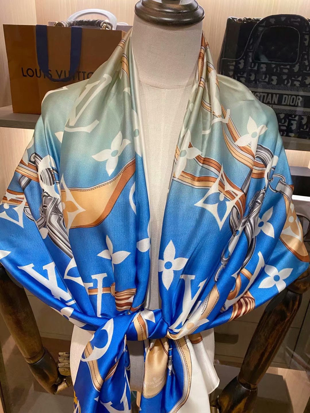 Monogram Satin Scarf Shawl mysite