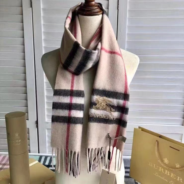 Classic Check Fringed Cashmere Scarf mysite