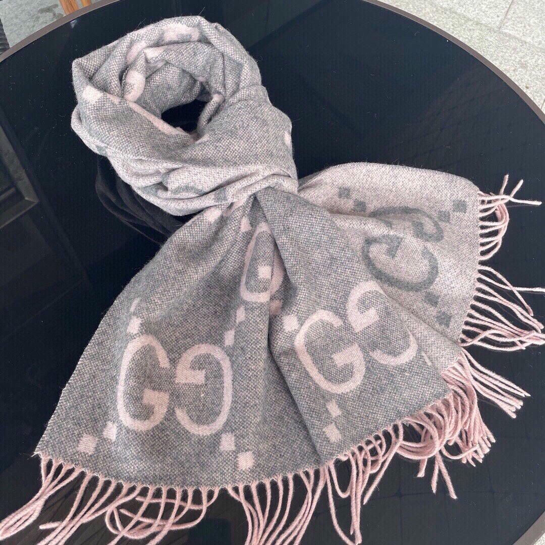 Classic Large Letter Jacquard Cashmere Scarf mysite