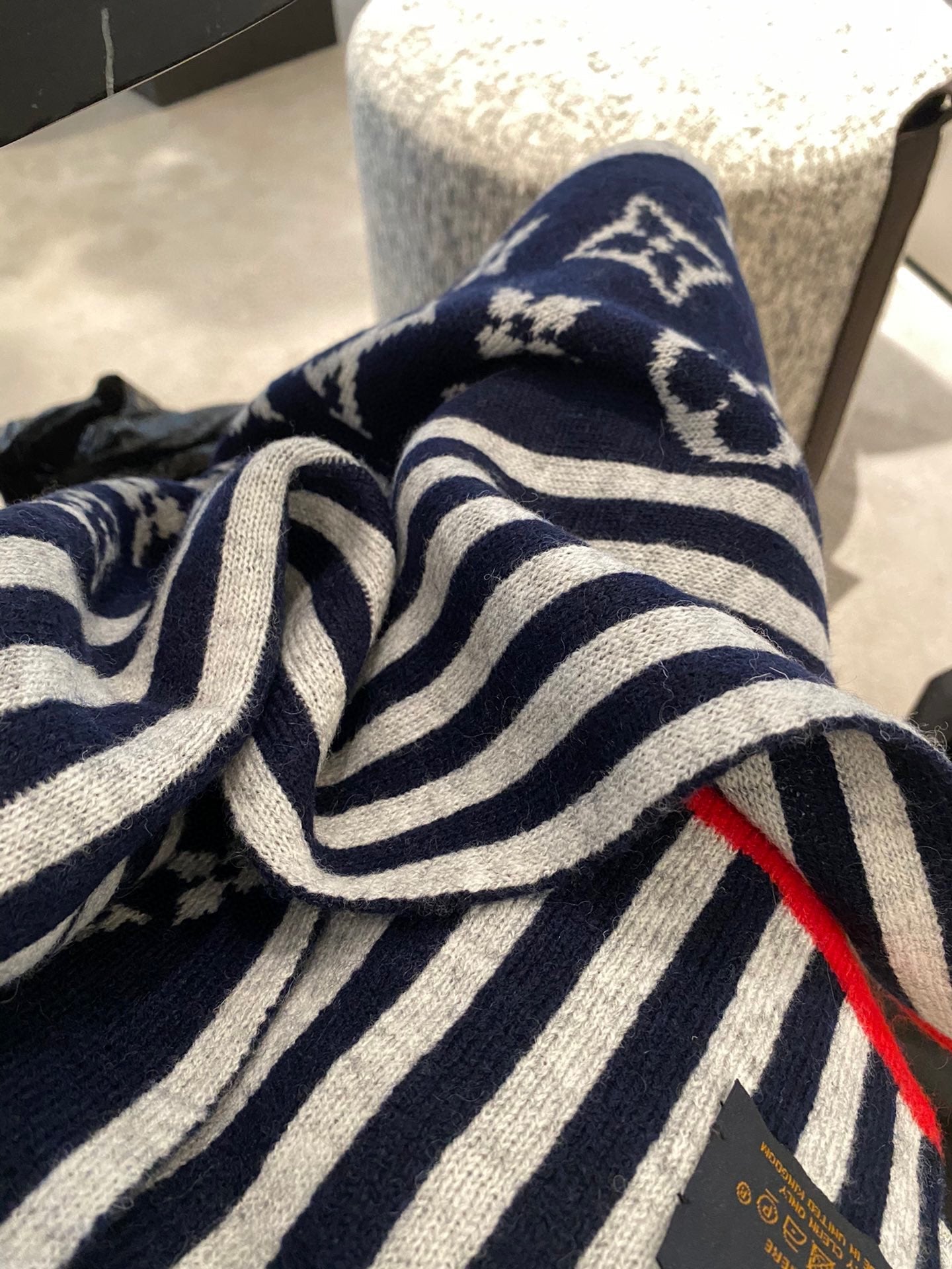 4 Colorblock Monogram Knitted Scarf mysite