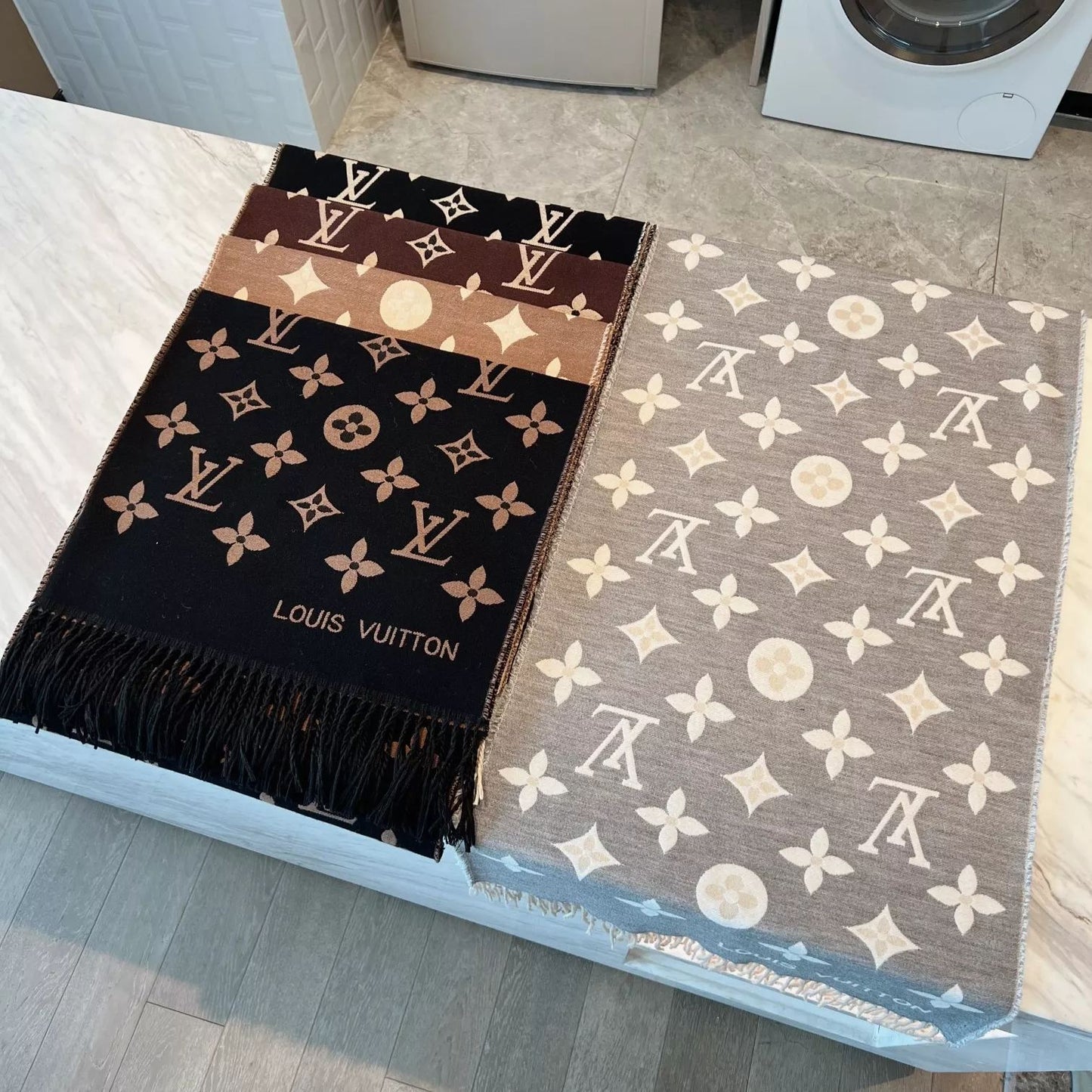 Wild At Heart Series Monogram Fringe Scarf Shawl mysite
